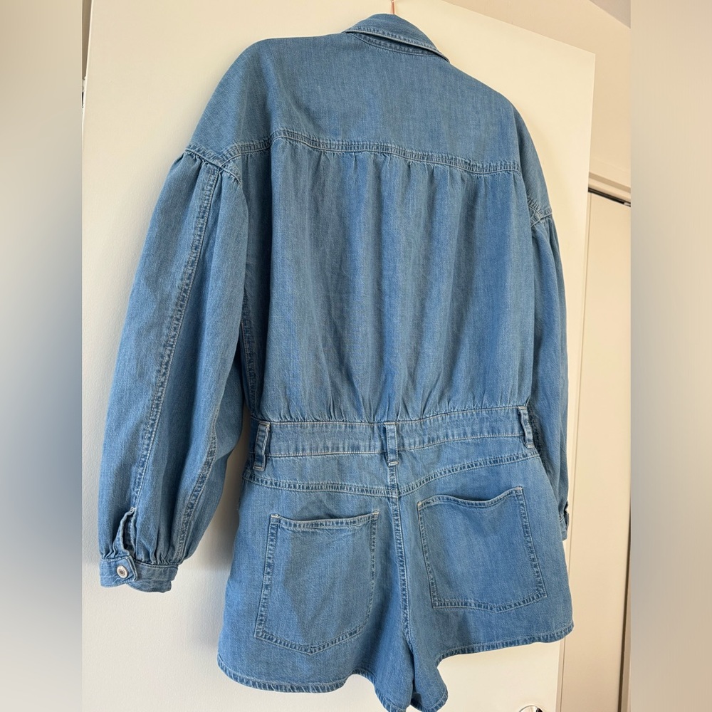 Free People Blue Denim Romper - Picture 5 of 6